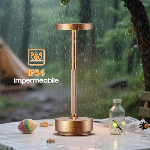  Lámpara de Mesa LED Recargable para Interior y Exterior con Diseño Metálico Moderno
| Lámpara Recargable de Mesa LED IP